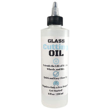 Load image into Gallery viewer, Premium Glass Cutting Oil (8 oz) Specially Formulated for Use with Any Glass Cutter Tool - Glass Cutter Oil for Glass Drill Bit, Mirror Cutting Tool, Tile Cutter &amp; Glass Cutting Tools