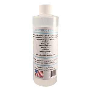 UniSport Ceiling Fan Oil - 8 oz - Premium lubricant for Box , Portable, Table, Ocolating, and Bladeless Fans