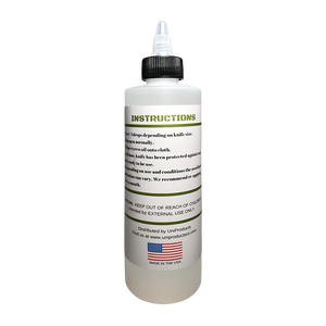 Premium Knife Blade Oil and Honing Oil - 8 Oz - Custom Formulated Food Safe Oil Protects Carbon Steel Knives & Sharpening Stone Ready